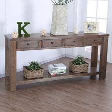 Birch Lane Console Table Janousek 64 Solid Wood Console Table With Images Sofa Table Decor Wood Console Table Marble Console Table