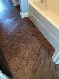 Luxury Vinyl Wood Looking Plank In A Herringbone Pattern Coretec Vinyl Plank Flooring Kitchen Remodel Plans Herringbone Vinyl Floor