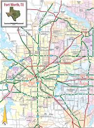 Large detailed map of texas with cities and towns. Fort Worth Texas Map
