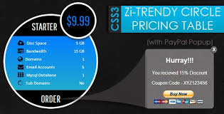 Css3 Zi Trendy Cirlce Pricing Tables Paypal Popu Pricing Table Wordpress Plugins Design Artist Tutorials