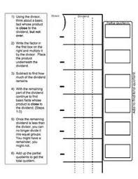 Insert This Template Into A Transparent Sleeve Or A Clear Page Protector To Create A Reusable Partial Quotients Partial Quotient Anchor Chart Math Instruction