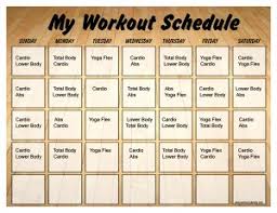 10 minute workout schedule print a