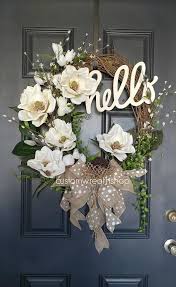 Signature Magnolia Wreath Spring Magnolia Wreath Best Selling Wreaths Magnolia Wreaths Are One Of The Most Beautiful F Spring Decor Door Decorations Wreaths