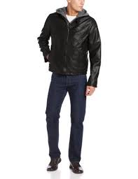 Levi S Men S Classic Racer Hooded Faux Leather Jacket Mens Leather Bomber Jacket Leather Jacket Leather Jacket Men