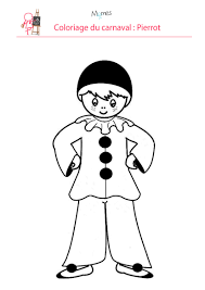 Coloriage Pierrot Coloriage Coloriage Carnaval Pierrot