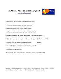 It's like the trivia that plays before the movie starts at the theater, but waaaaaaay longer. Classic Movie Trivia Quiz Trivia Champ
