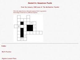 The nth term in the series is given by the sum of x^n for x in the range 1 to 3, i.e. Geometric Sequence Puzzle Lesson Plans Worksheets