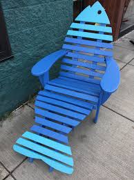 This Is From One Of Our Custom Retailers Fish Chair Outdoor Custom Blue Wood Outdoorfurniture Furn Outdoor Furniture Outdoor Chairs Adirondack Chair