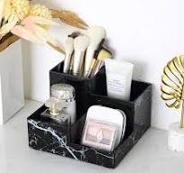 New Marble Design Makeup Storage Box Plastics Cosmetic Makeup Organizer for  Lipstick Brushes
