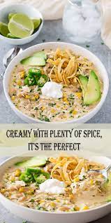 Creamy Crockpot White Chicken Chili The Fun Of Cooking For Yourself In 2021 White Chicken Chili Slow Cooker White Chili Chicken Recipe Slow Cooker Chicken Chili