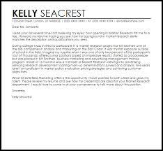 Start with a winning cover letter template and adjust it for your needs. Market Research Cover Letter Sample Cover Letter Templates Examples