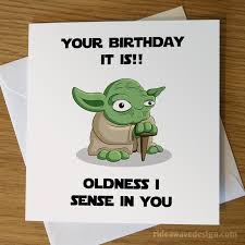 Baby yoda happy birthday card yoda the best baby yoda card | etsy. Yoda Birthday Card Star Wars Greeting Cards Ride A Wave Design