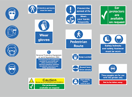 Examples Of Mandatory Signage Including Personal Protection And Catering Personal Protective Equipment Signage How To Find Out