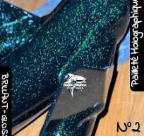 Polyester Powder Coatings Green Glitter Holographic Gloss Varnish N°02