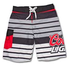 Coors Light Stripes Black White Mens Swim Trunks Boardshorts 19518 Mens Swim Trunks Board Shorts My Style