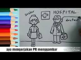 Ada saja bahan yang dilakonkan oleh johan, haniff dan ray, anda pasti tak kering gusi mendengar telatah lucu mereka! Tutorial Cara Menggambar Dengan Tema Profesi Dokter Dan Perawat Mulyadi Art Class Youtube
