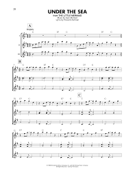Instrumental solo in bb major. Alan Menken Under The Sea From The Little Mermaid Sheet Music Pdf Notes Chords Disney Score Violin Duet Download Printable Sku 417740