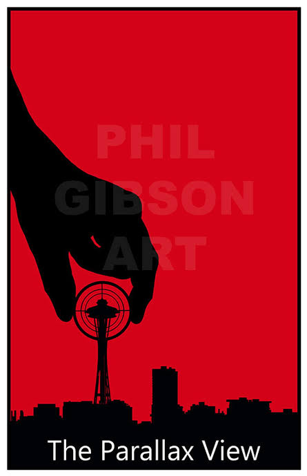 Original The Parallax View Art Print Poster Minimalist Design Warren Beatty