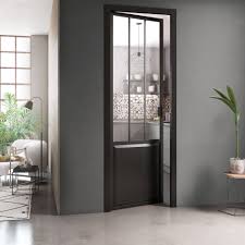 Merci si vous avez une idée. Bloc Porte Fin De Chantier Atelier Vitre Atelier Noir H 220 X L 73 Cm P Droit Leroy Merlin