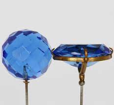 Antique Hatpin Hat Pin Large Victorian Sapphire Blue Faceted Glass Hat Pins Antique Hats Hats Vintage
