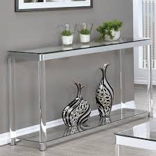 Benter 48 Console Table In 2020 Coaster Furniture Glass Console Table Contemporary Sofa