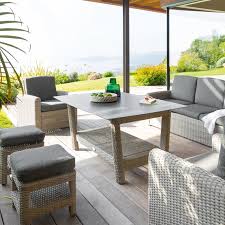 table de jardin rectangulaire polynesia naturae hesperide com table de jardin table exterieur mobilier de jardin design