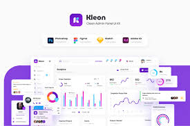 Download Kleon Clean Admin Panel Dashboard Ui Template In Ux Ui Kits On Yellow Images Creative Store PSD Mockup Templates