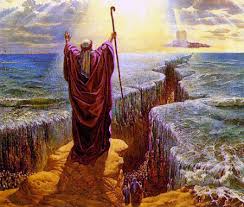 Moses splitting the Red Sea