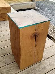The light and the dark. Oak Block Side Tables Made In The Uk Abacus Tables