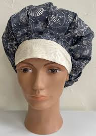 Ocean Finds. Sea Shells, Sand Dollars and Star Fish Bouffant Scrub Hat