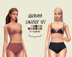 Sims 4 kitty bra and panties. Sims 4 Maxis Match Finds Citrontart Rozavaya Lingerie Set Bottom Mesh
