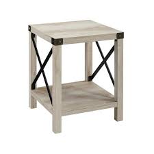 All handmade solid wood furniture with careful and considerate attention to details. Sophie Rustic Farmhouse X Frame Side Table White Oak Saracina Home Target