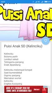 Anak tk, cikrik de kick : Kumpulan Puisi Anak Sd Smp Tk Fur Android Apk Herunterladen