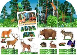 Wild Animals Forest Habitat Diorama Forest Habitat Forest Crafts Animals Wild