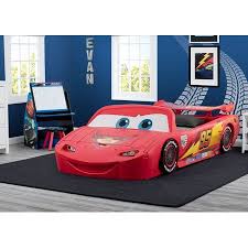delta children disney pixar cars lightning mcqueen plastic toddler bed walmart com disney cars bedroom toddler car bed toddler boy room decor