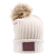 White Speckled Pom Beanie Love Your Melon Love Your Melon Hats Love Your Melon Pom Beanie