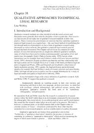 The data are generally nonnumerical. Pdf Chapter 38 Qualitative Approaches To Empirical Legal Research