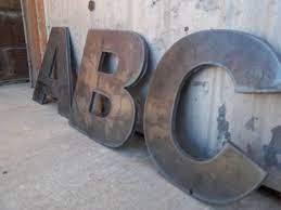 Pin By Whitney Schaefer On Your Soul Wants To Make Something Large Metal Letters Metal Letters Rustic Metal