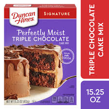 Orange extract, rolo candy, vanilla, whipping cream, duncan hines cake mix and 4 more. Duncan Hines Signature Perfectly Moist Triple Chocolate Cake Mix 15 25 Oz Walmart Com Walmart Com