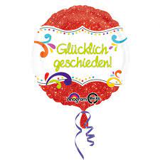 Folienballon Rund Glucklich Geschieden A 3409401
