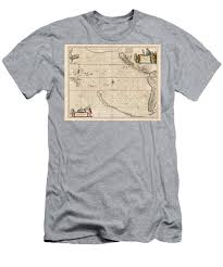 Antique Maps Old Cartographic Maps Antique Map Of The Strait Of Magellan South America 1650 Mens T Shirt Athletic Fit