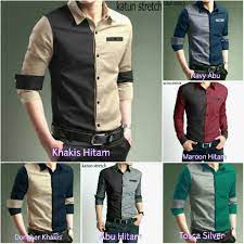 Scopri ricette, idee per la casa, consigli di stile e altre idee da provare. Baju Kemeja Pria Terbaru Lengan Panjang Model Kombinasi Slimfit Casual Kemeja Murah Distro Modern Shopee Indonesia
