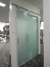 Internal Frameless Glass Sliding Doors Melbourne Textured Frosted