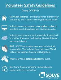 You can search by address, city, county, zip code. Solve Volunteer Safety Guidelines