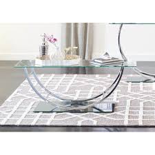Shop wayfair for the best glass top display coffee table. Coaster 704988 Co Glass Top Coffee Table Chrome Walmart Com Walmart Com