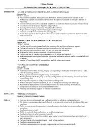 technology support specialist resume