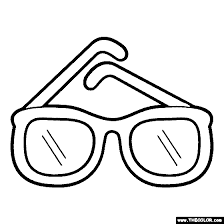 Set off fireworks to wish amer. Sunglasses Coloring Page