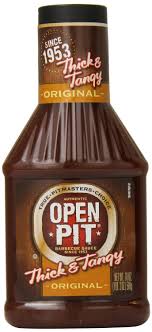 We use it before we start to cook meats, we use it to baste while we're cooking, and we serve it at every table as the perfect condiment for your meal. Amazon Com Open Pit Thick Tangy Barbecue Sauce 18 Ounce Squeeze Bottle Original Flavor Pack Of 4 Grocery Gourmet Food