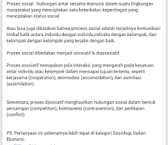 Jelaskan Apa Yang Dimaksud Proses Sosial Brainly Co Id