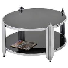 Convenience concepts royal crest coffee table in chrome metal and black glassby convenience concepts. Worldwide Homefurnishings Inc Art Deco Chrome Black Glass Coffee Table Black In 2021 Coffee Table Coffee Table Walmart Coffee Table With Storage